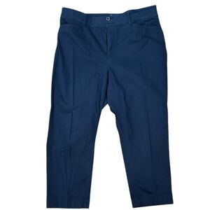LOFT Blue Chinos Tailored Ankle-Length Sz 14